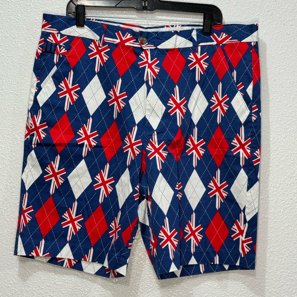 Royal‎ & Awesome Union Jack Shorts Trew Brit Golf Men’s 40